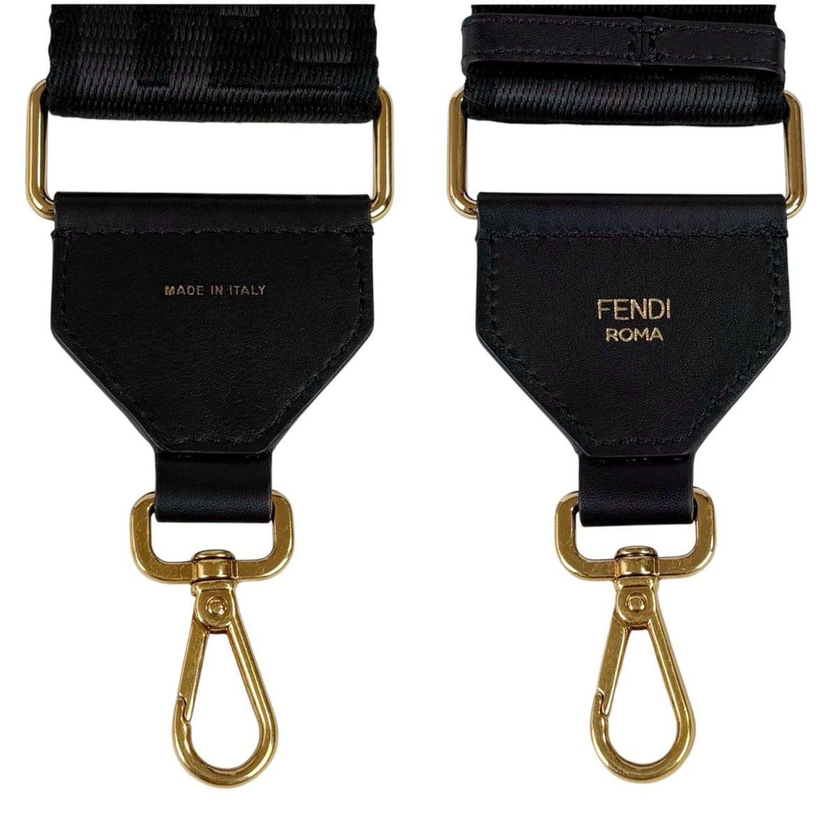 Fendi Shoulder Strap You FF Zucca FF Jacquard Webbing Black — view 6