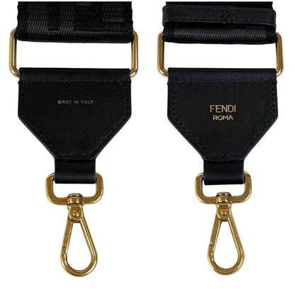 Fendi Shoulder Strap You FF Zucca FF Jacquard Webbing Black — view 6