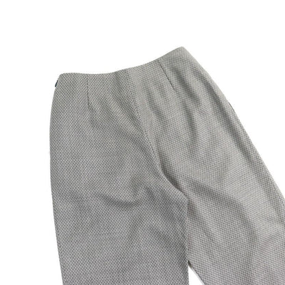 Hermes Vintage Wool Silk Blend Margiela Period H Pattern Pants Gray Black 34