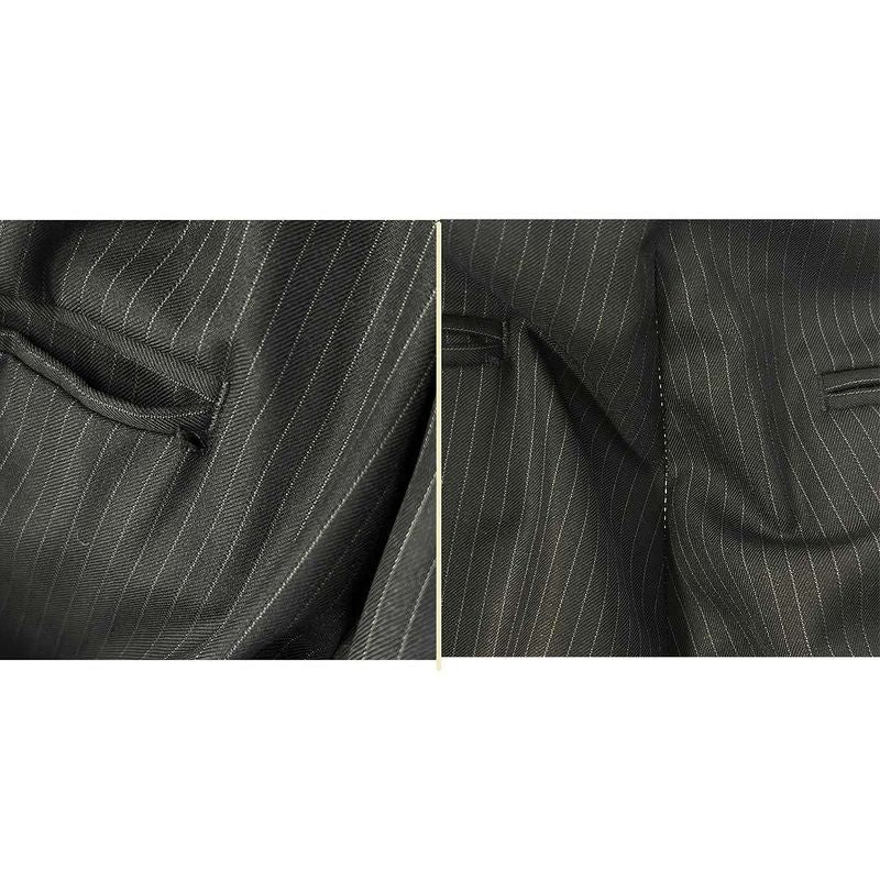 Gucci Notched Lapel 2b Striped Set-Up Suit 281afb Black 44