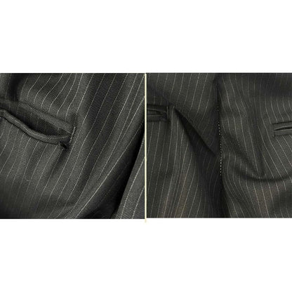 Gucci Notched Lapel 2b Striped Set-Up Suit 281afb Black 44