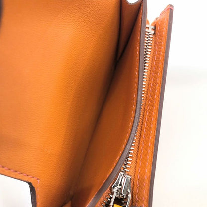 Hermes Camaille Mini Coin Case Veau Epsom Orange Pink