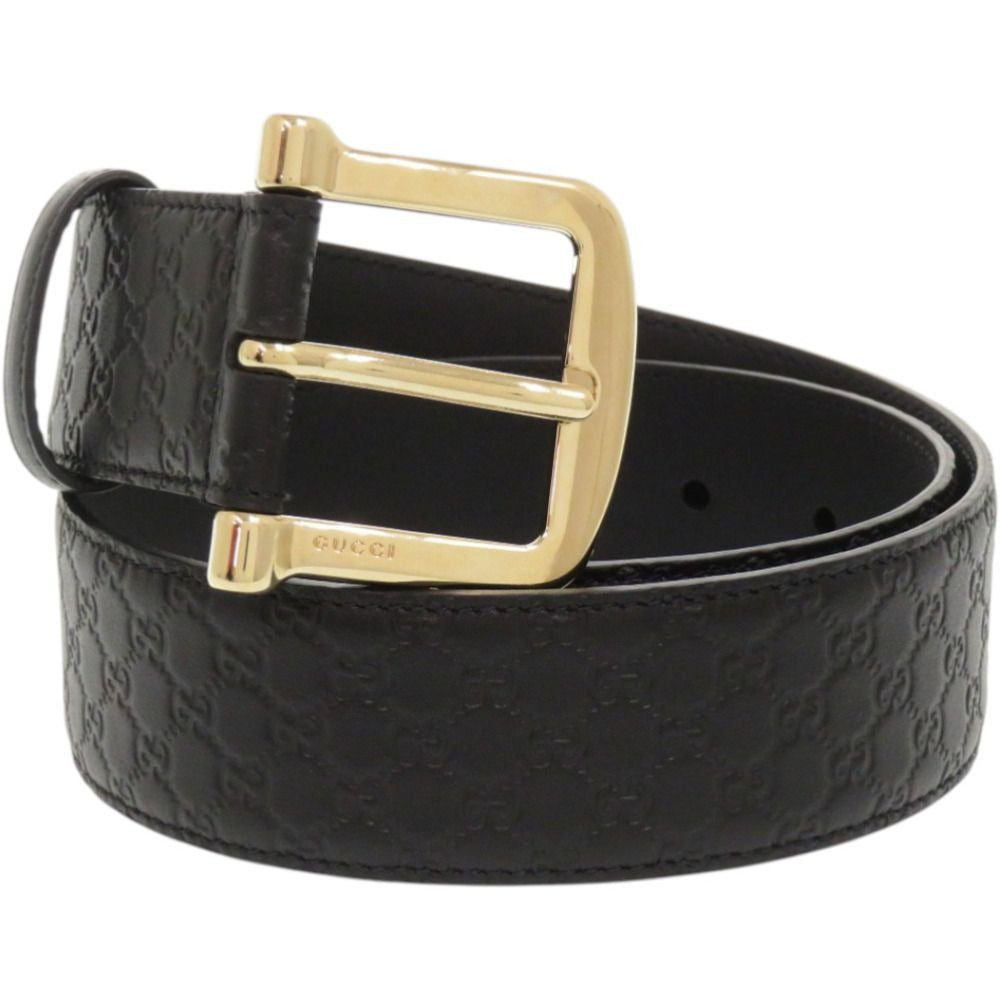 Gucci Micro Guccissima Leather Black Belt
