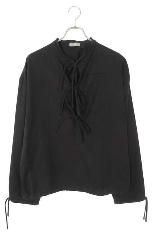 Dior 493c505a6226 Ribbon Collar Pullover Long Sleeve Shirt Men 46