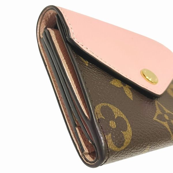 Louis Vuitton Monogram Portefeuille Zoe M62933 Rose Ballerine Trifold Wallet