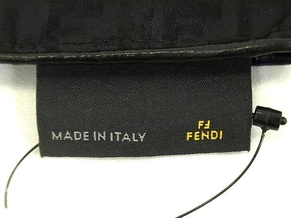 Fendi Zucca Poly/nylon/acrylic Resin Spandex Gloves Size 7.5 Black Fd3160