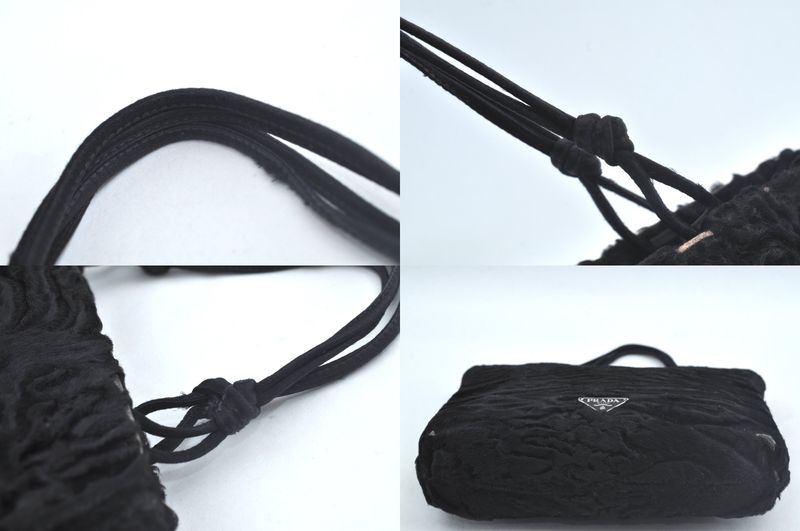 Prada Halaco Hand Tote Bag Black 0178n