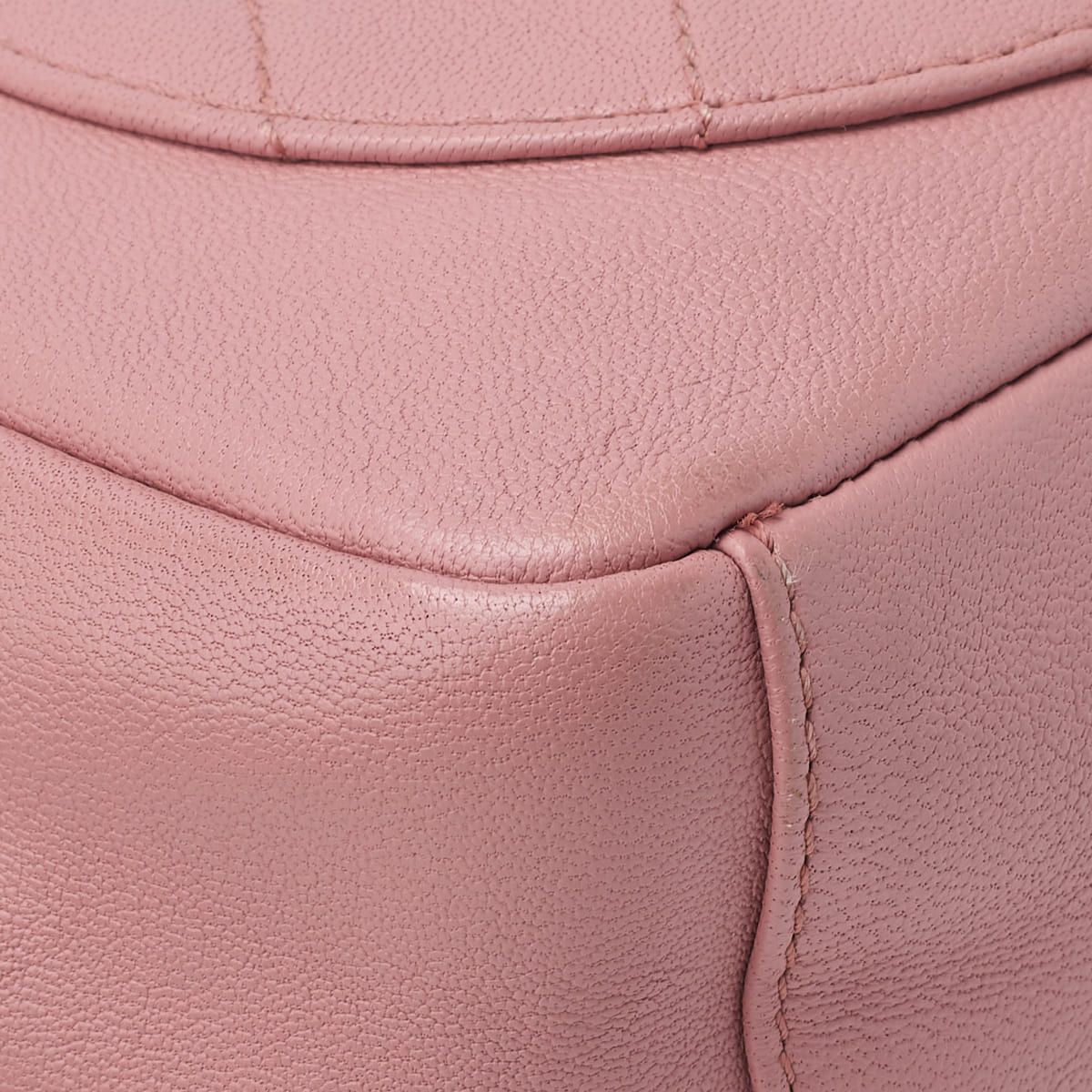 Chanel Mini Matelasse Round Flap Chain Shoulder Lambskin Pink With Gold