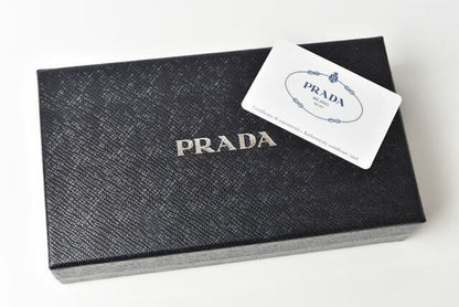 Prada Wallet Prada Long Wallet 1m0506 Saffiano Metal Shape Pressed Leather