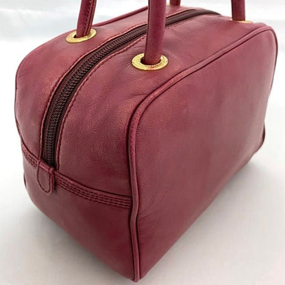 Loewe Handbag Bordeaux Anagram Excellent Condition Nappa Leather Preowned