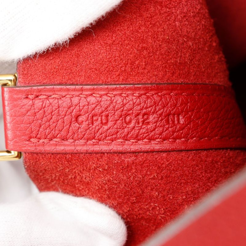 Hermes Picotin Lock 18 PM X Taurillon Maurice Red/gold Hardware C Ladies Handbag