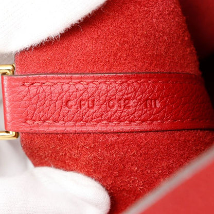 Hermes Picotin Lock 18 PM X Taurillon Maurice Red/gold Hardware C Ladies Handbag