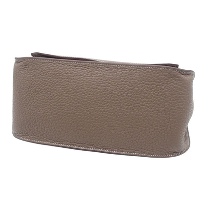 Hermes Jypsiere 28 Etoupe Silver Taurillon Clemence Shoulder Bag — view 3