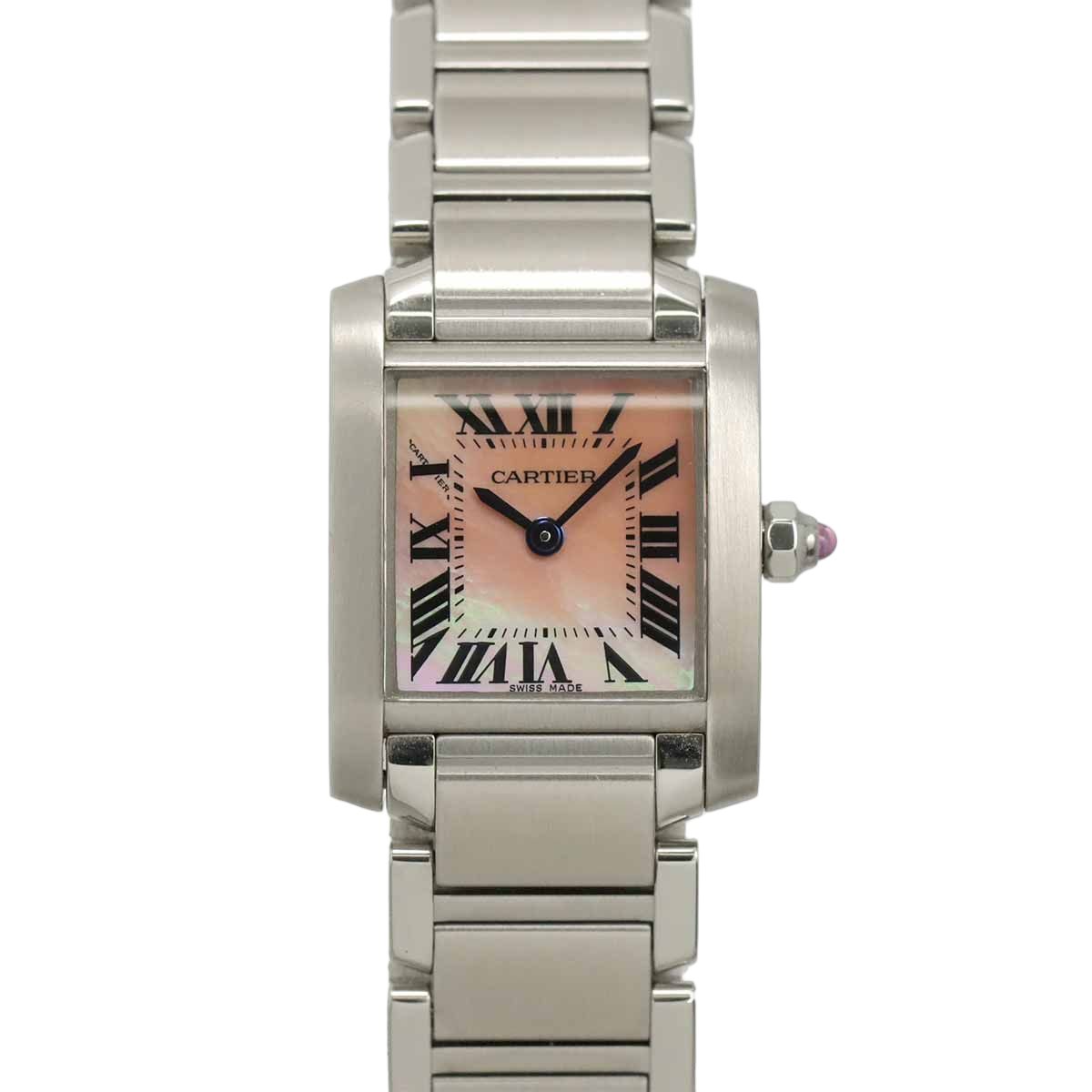 Cartier Tank Francaise SM Watch Pink Shell Quartz