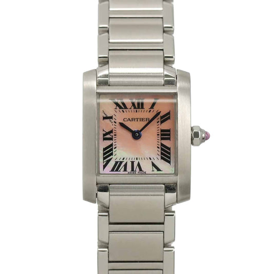 Cartier Tank Francaise SM Watch Pink Shell Quartz