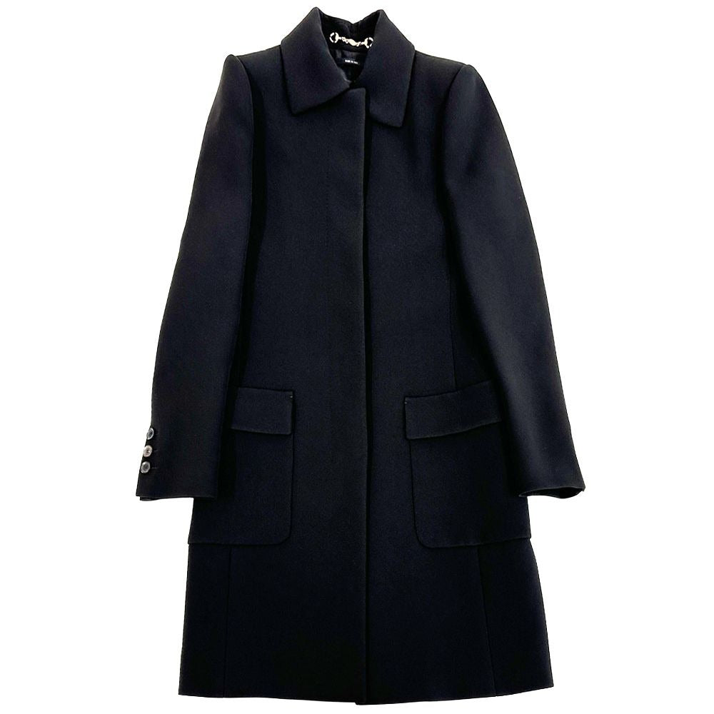 Gucci Interlocking Acetate Polyester Long Coat Black