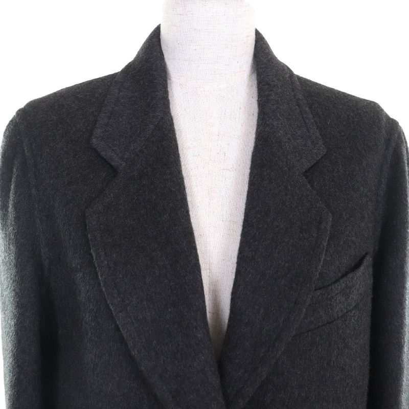Hermes 100% Cashmere Margiela Period H Button Single Chester Coat Long Coat