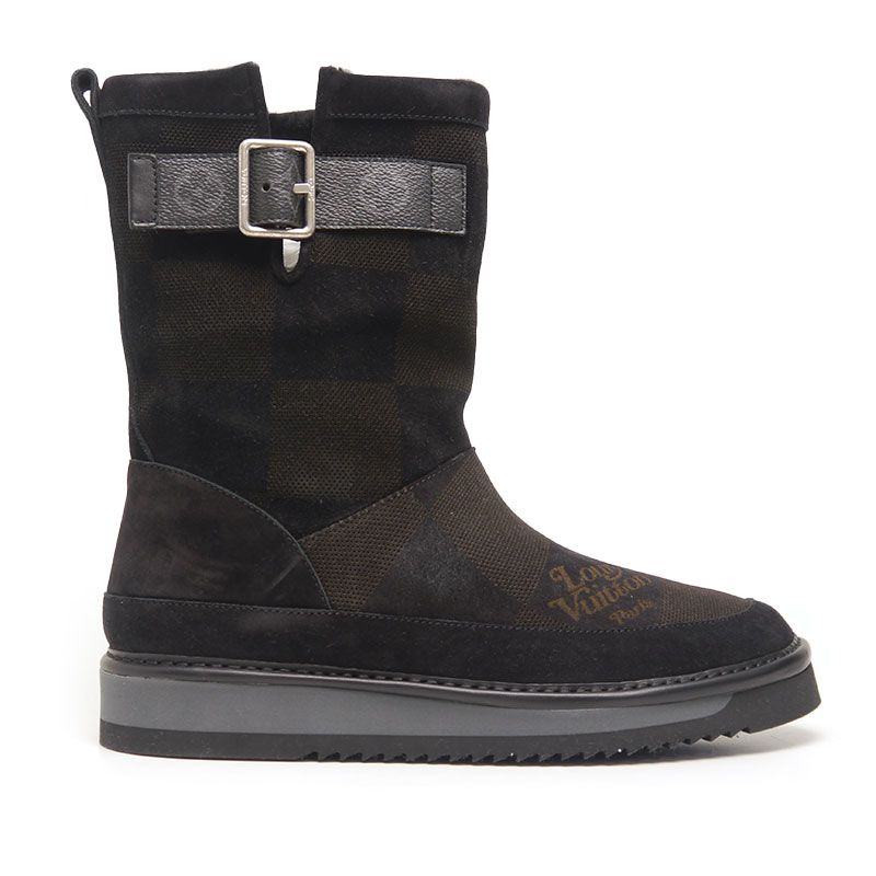 Louis Vuitton Cozy Line NIGO Collaboration Mouton Boots 8 Black