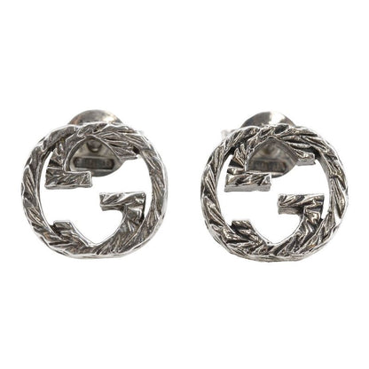 Gucci Interlocking G Metal Silver Unisex 2.9g Earrings