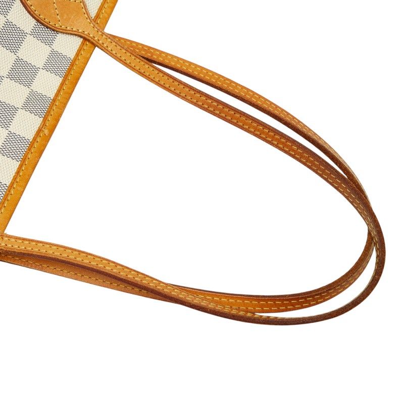 Louis Vuitton Damier Azure Neverfull MM Tote Bag One Shoulder Bag N51107 White