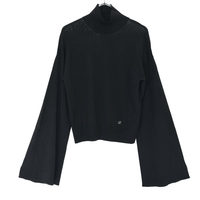 Loewe 22ss Bell Sleeve High Neck Knit Sweater S540y14kaa Black M