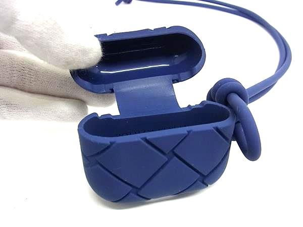 Bottega Veneta Intrecciato Rubber Airpods Case Airpods Case Navy