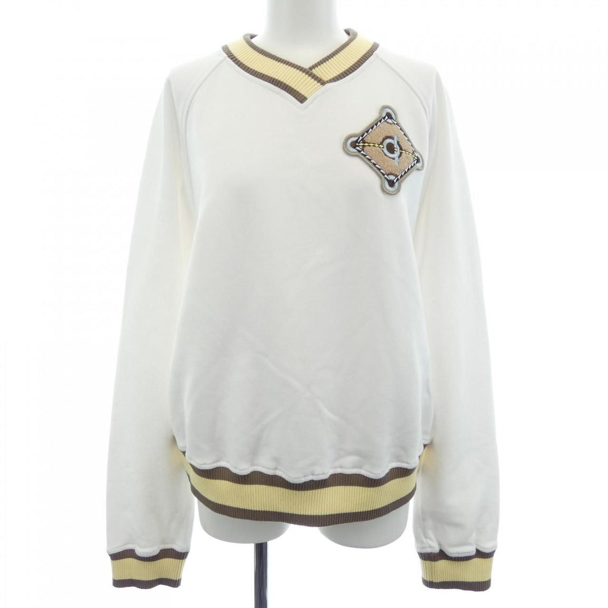 Hermes Sweatshirt White 40 Yellow Brown