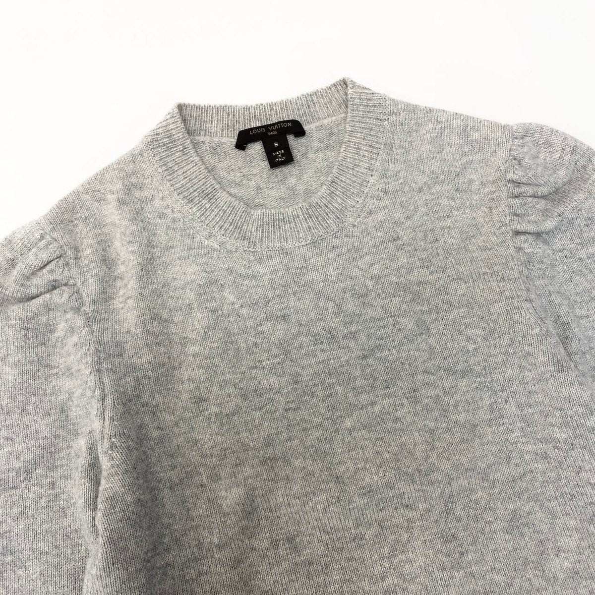 Louis Vuitton Half Sleeve Cashmere Knit Sweater S Gray — view 4