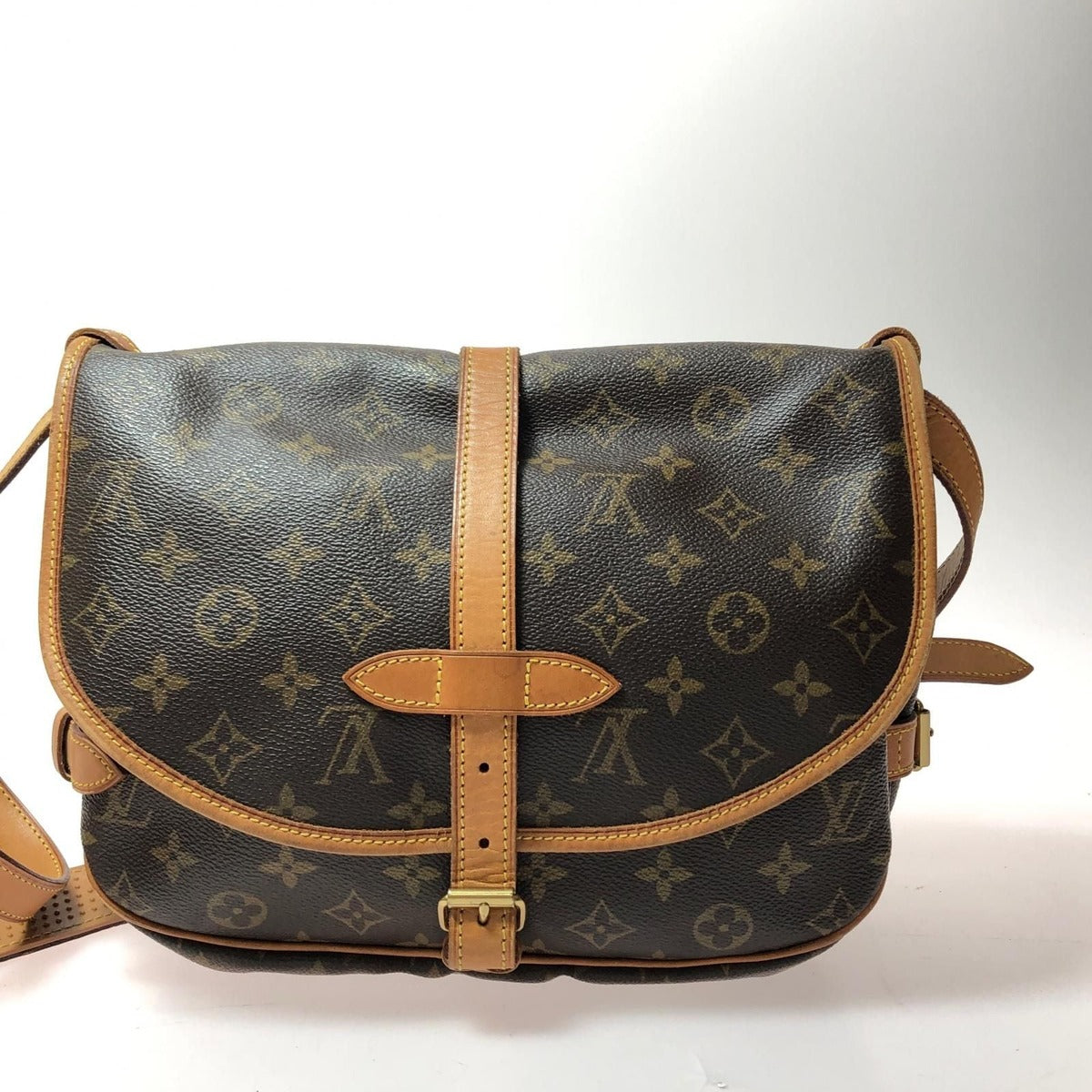 Louis Vuitton Shoulder Bag Monogram Saumur 30 Brown — view 2