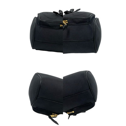 Prada Duet Logo Leather Canvas 2-Way Mini Shoulder Bag Handbag