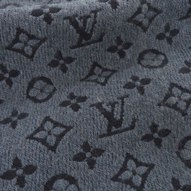 Louis Vuitton Scarf Monogram Classic M78525 Wool Blue Marline Scarf LV 1434