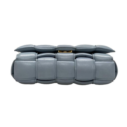 Bottega Veneta Shoulder Bag Padded Cassette Light Blue Lambskin