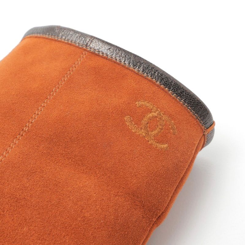 Chanel Boots Size 37C Middle Boots CC Logo Coco Mark Suede Shoes Made In