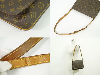 Authentic Louis Vuitton LV Musette Tango Short Monogram Shoulder Bag Brown