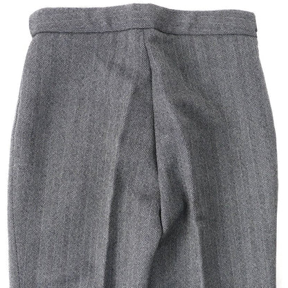 Gucci Vintage 2000 100% Wool Tom Ford Period Leather Belted Herringbone