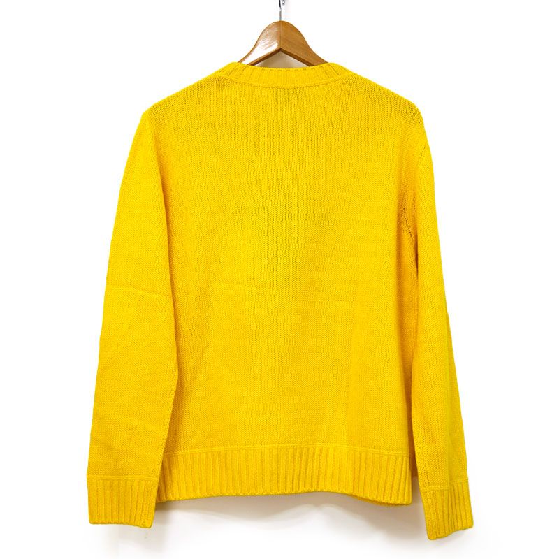 Prada Front Logo Sweater Knit P24g1v 42 Yellow