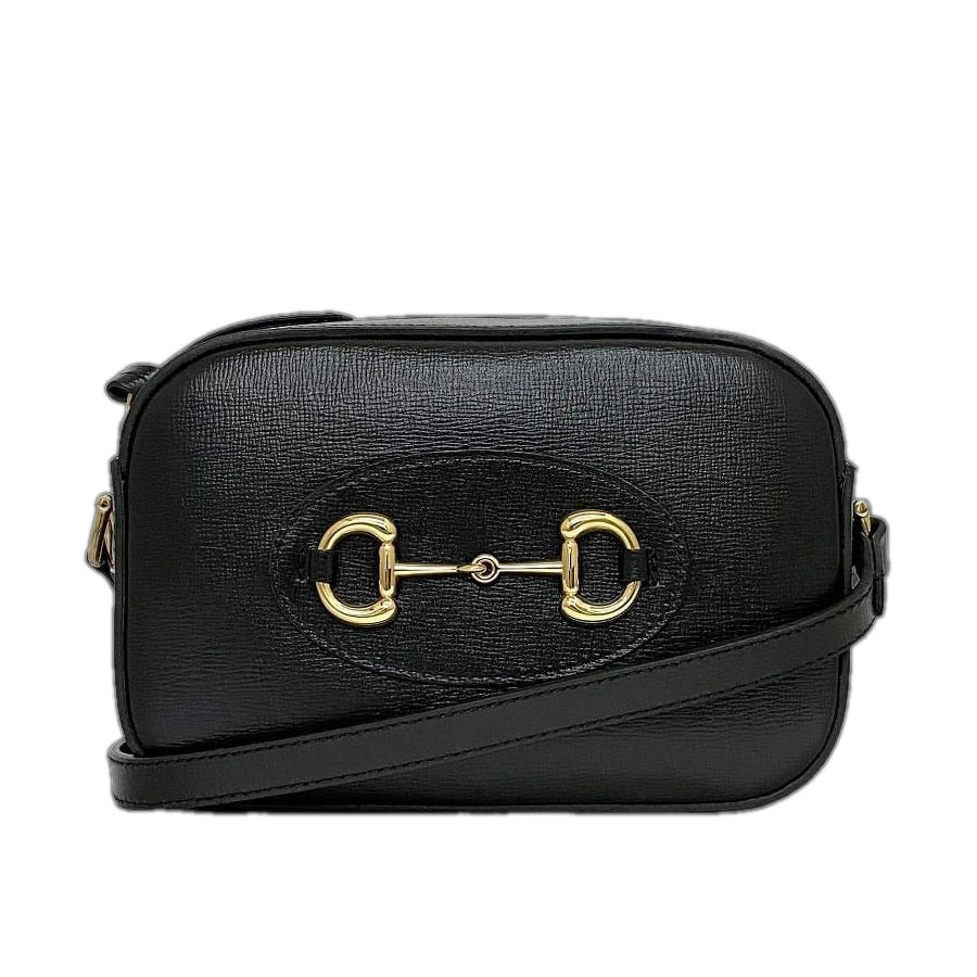 Gucci Shoulder Bag Black Horsebit Leather