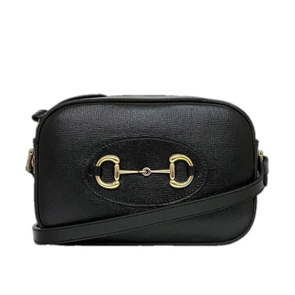 Gucci Shoulder Bag Black Horsebit Leather