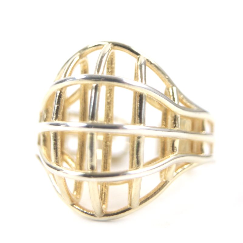  Bottega Veneta 707858 3D Wire Ring Ag925 Gold 13 With Box And