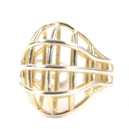  Bottega Veneta 707858 3D Wire Ring Ag925 Gold 13 With Box And