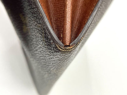 Louis Vuitton Monogram Pochette Porte Monet Cles Di Long Wallet M61725 Brown