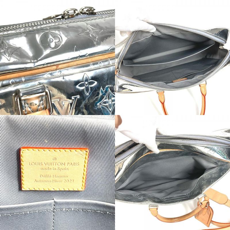 Louis Vuitton Business Bag Neo PDV Porte Documents Voyage M58755 Leather Silver