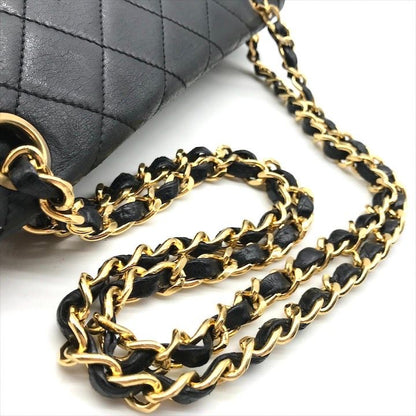 Chanel CC Logo Quilted Lambskin Limited Edition Double Flap Chain Shoulder Bag