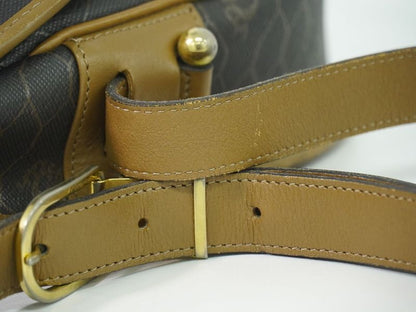 Authentic Christian DIOR Honeycomb Pattern Shoulder Bag Pochette PVC Black