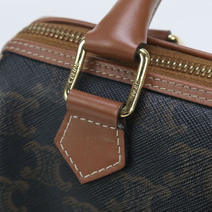 Celine Small 2WAY Triomphe Canvas 113772cas.04lu Mini Boston Triomphe Canvas