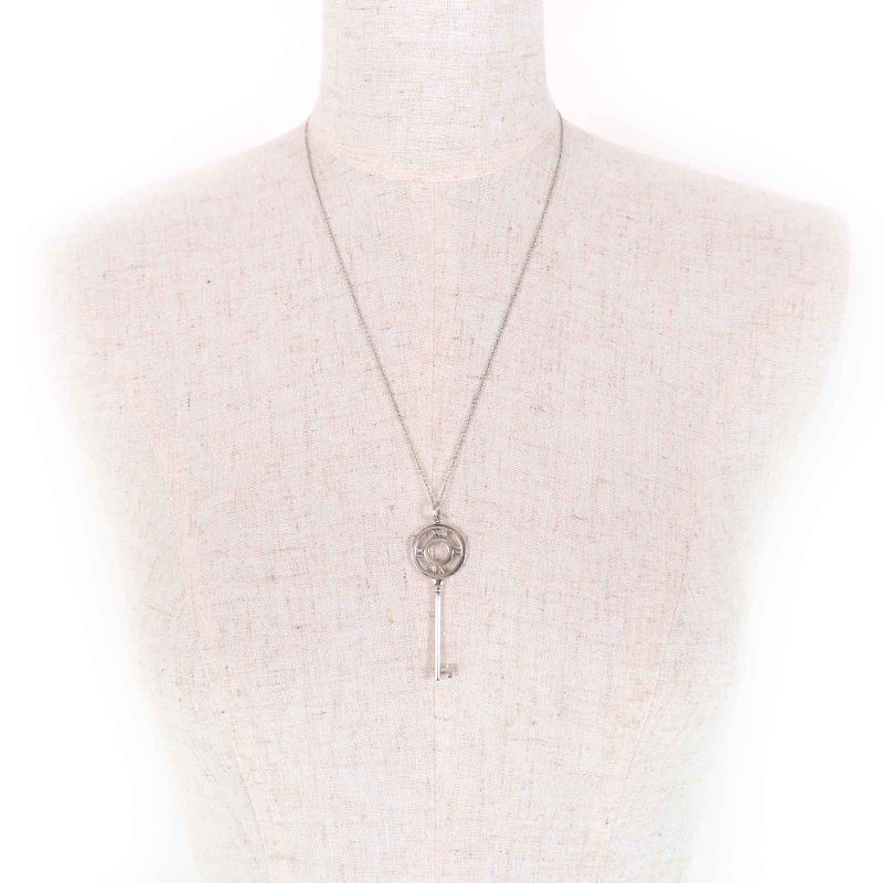 Tiffany & Co Atlas Key Necklace Sv925 Key Pendant Accessory Silver With Box And