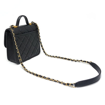 Chanel Matelasse Small Top Handle Bag 2WAY Chain Shoulder
