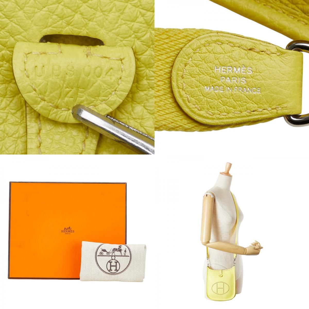 Hermes Evelyn TPM Lime Silver Hardware Taurillon Clemence Ladies Hermes