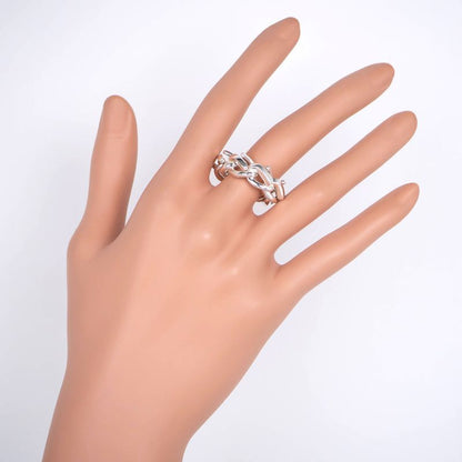 Tiffany & Co Forge Link Ring #50 Ag925 Silver SV Ring Jewelry Accessorie