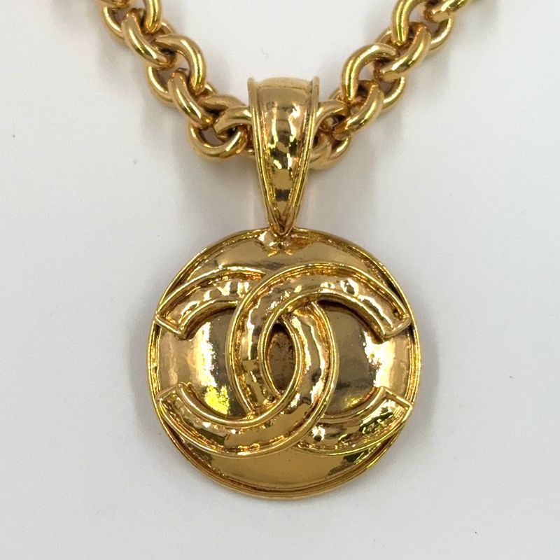 Chanel Coco Mark GP Gold Necklace Gold